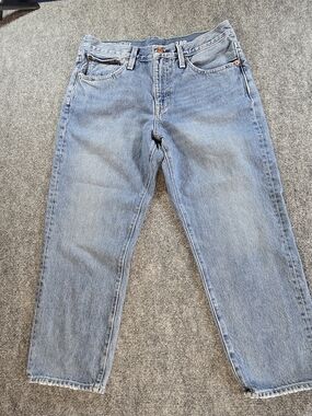 J.Crew Boyfriend Jeans Womens 28P Light Wash Slouchy Fit Petite Denim